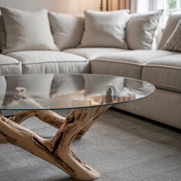 Stolní deska kulatá průhledný