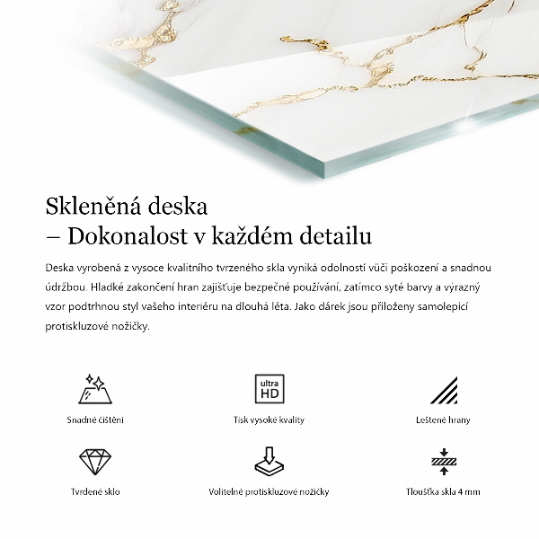 Stolová deska Hladká bílá