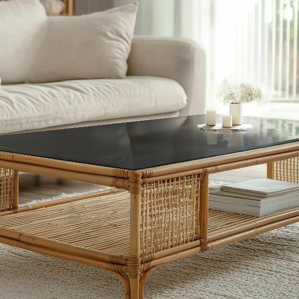 Stolová deska Hladký černý styl