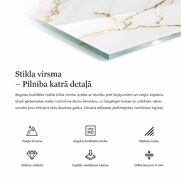 Stolová deska Mramorový vzor s jemnými žilkami