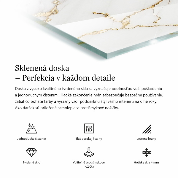 Stolová deska Mramorový vzor s jemnými žilkami