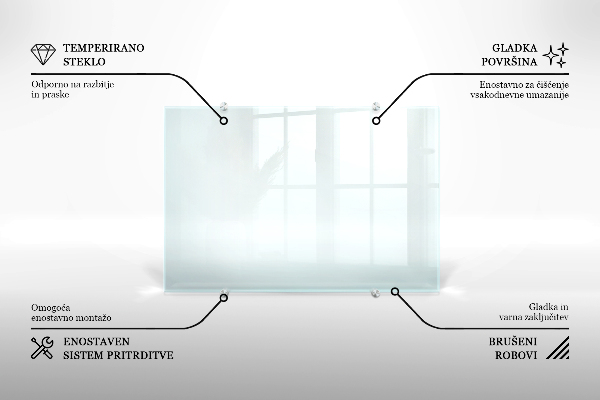 Průhledný kuchyňský panel 100x30 cm