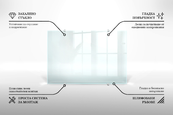 Průhledný obkladový panel do kuchyně 100x50 cm