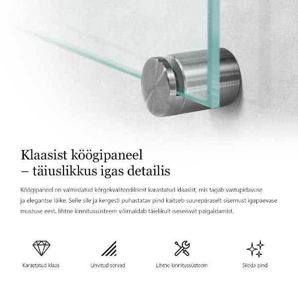 Průhledný obkladový panel do kuchyně 100x50 cm