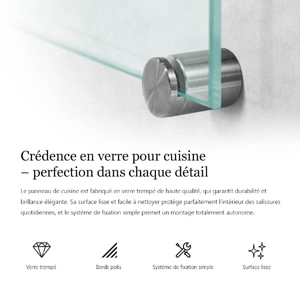 Průhledný obkladový panel do kuchyně 100x50 cm