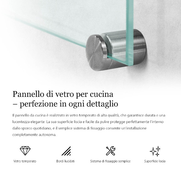 Průhledný obkladový panel do kuchyně 100x50 cm