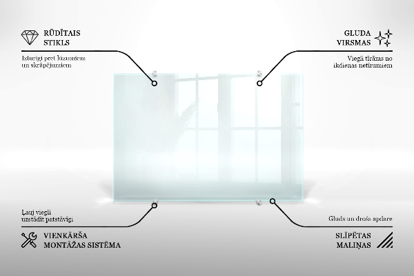 Skleněný obklad do kuchyně průhledný 120x60 cm