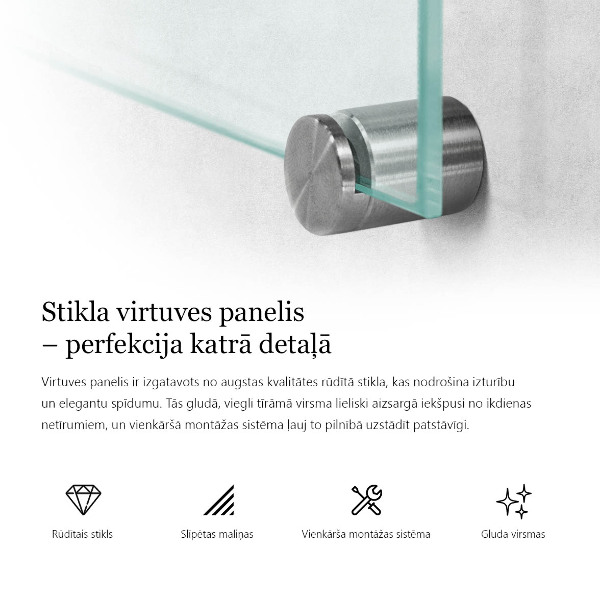 Skleněný obklad do kuchyně průhledný 120x60 cm