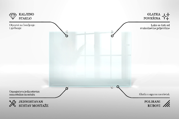 Průhledný obkladový panel za kuchyňskou linku 140x70 cm