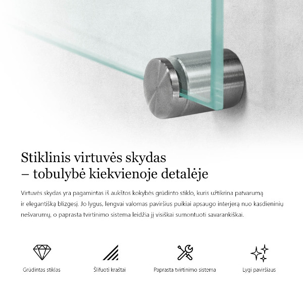 Kuchyňský panel průhledný 80x60 cm