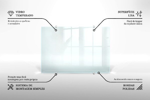 Kuchyňský panel průhledný 80x60 cm