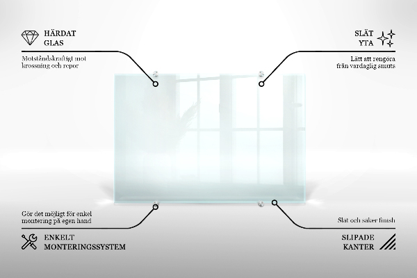 Kuchyňský panel průhledný 80x60 cm
