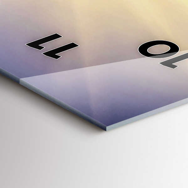 Vertikální skleněné hodiny Horská krajina