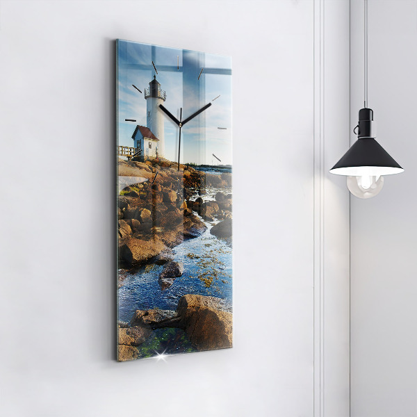 Vertikální skleněné hodiny Maják Annisquam