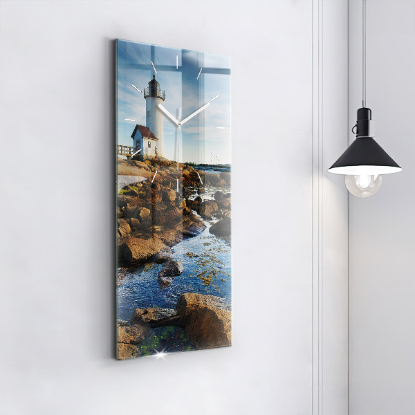 Vertikální skleněné hodiny Maják Annisquam