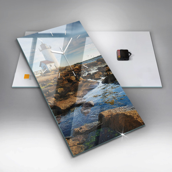 Vertikální skleněné hodiny Maják Annisquam