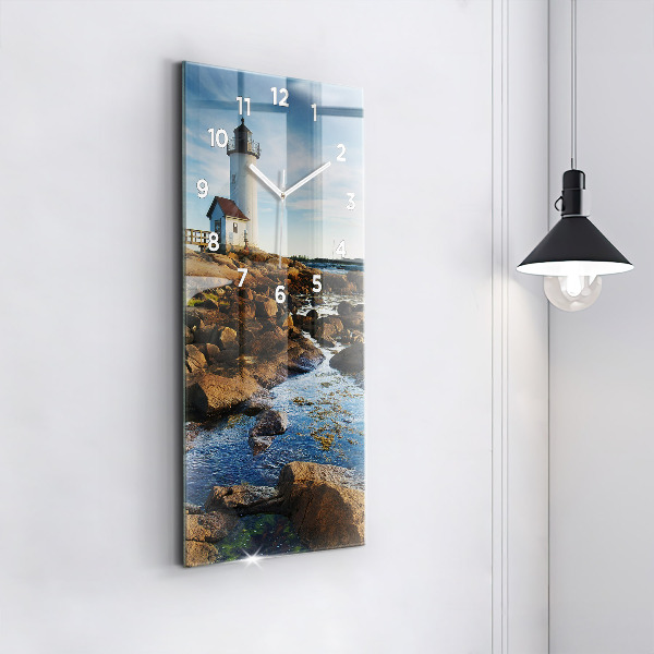 Vertikální skleněné hodiny Maják Annisquam