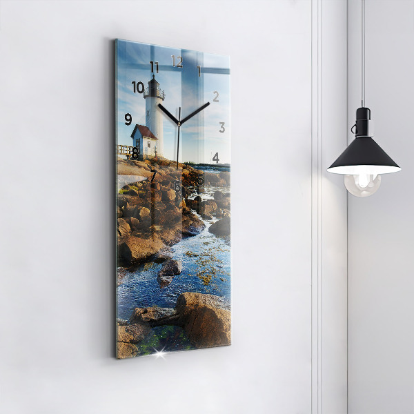 Vertikální skleněné hodiny Maják Annisquam