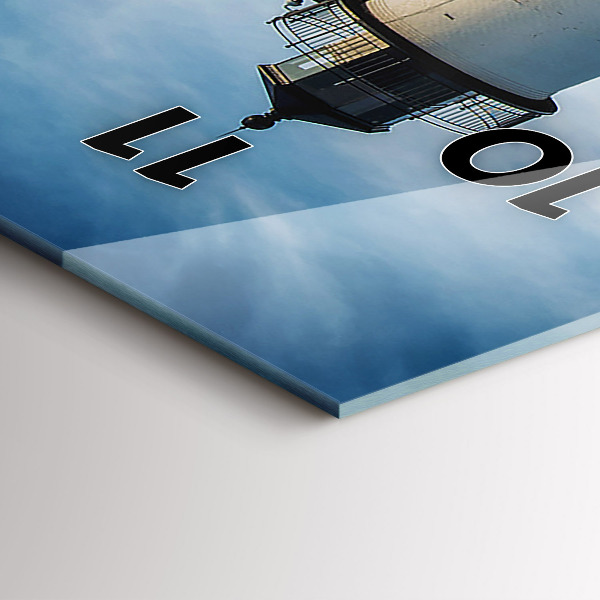 Vertikální skleněné hodiny Maják Annisquam