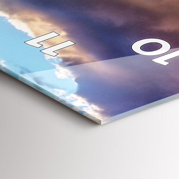 Vertikální skleněné hodiny Vodopád na Islandu