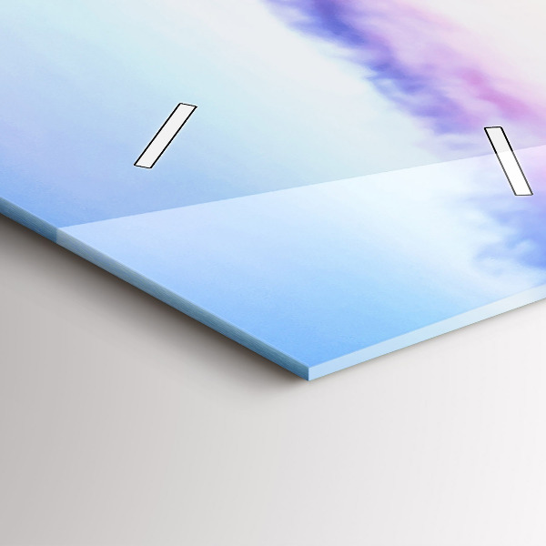 Vertikální skleněné hodiny Most v přístavu večer