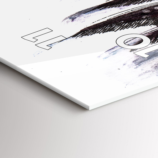 Vertikální skleněné hodiny Malovaní ptáci