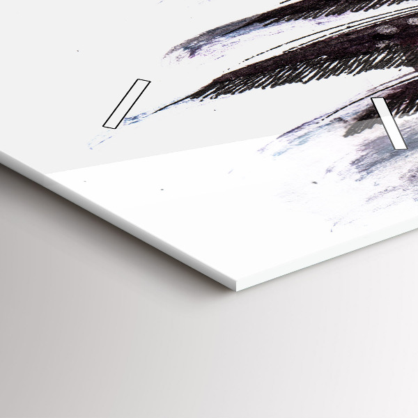 Vertikální skleněné hodiny Malovaní ptáci