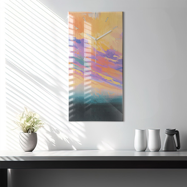 Vertikální skleněné hodiny Platonická láska