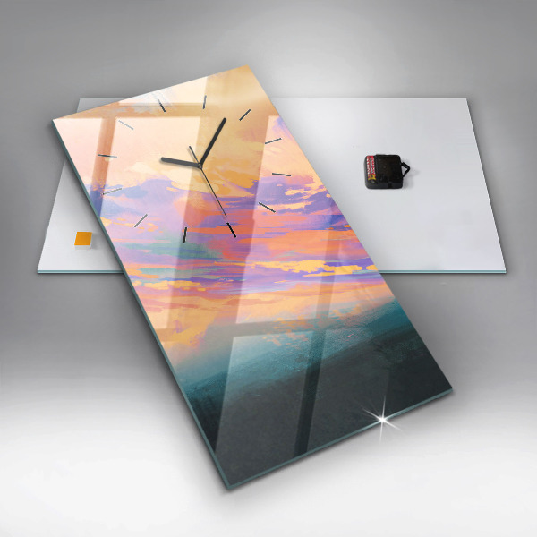 Vertikální skleněné hodiny Platonická láska