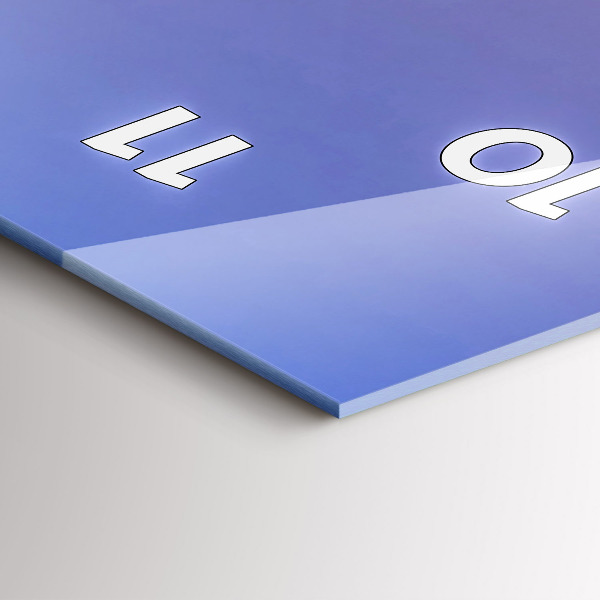 Vertikální skleněné hodiny Pohled na Barcelonu