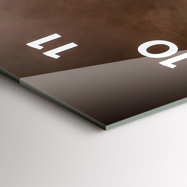 Vertikální skleněné hodiny Kávová zrna