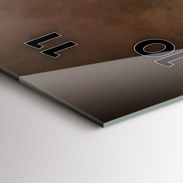 Vertikální skleněné hodiny Kávová zrna