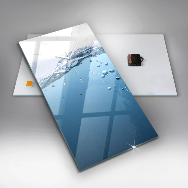 Vertikální skleněné hodiny Pohled pod vodu