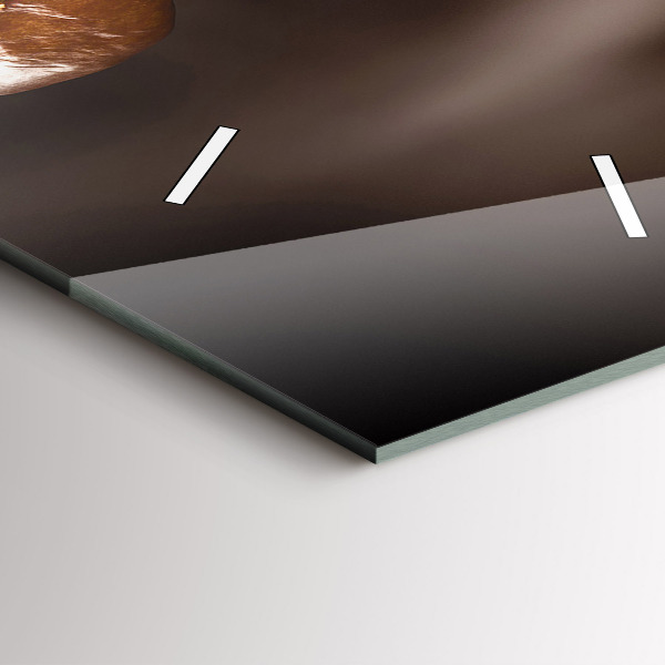 Vertikální nástěnné hodiny Horká káva