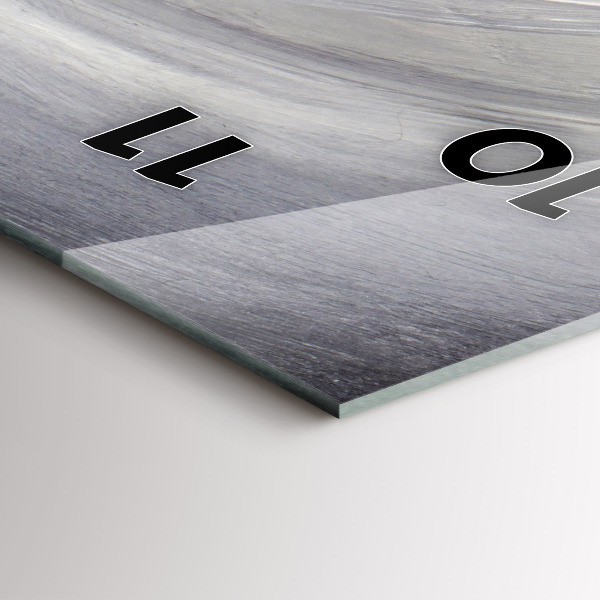 Vertikální skleněné hodiny Havran v měsíčním světle