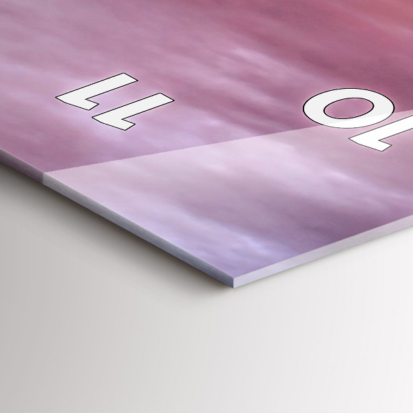 Vertikální skleněné hodiny Starý větrný mlýn na Santorini