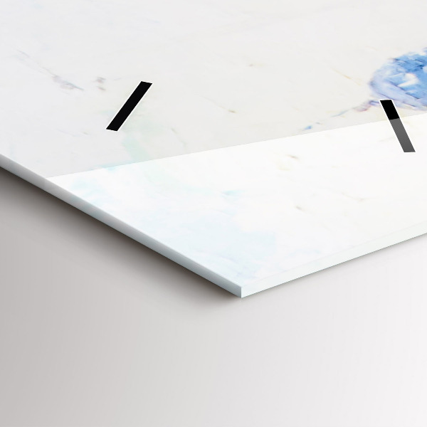 Vertikální skleněné hodiny Olejomalba