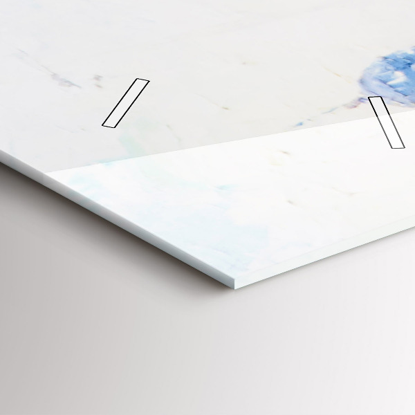 Vertikální skleněné hodiny Olejomalba