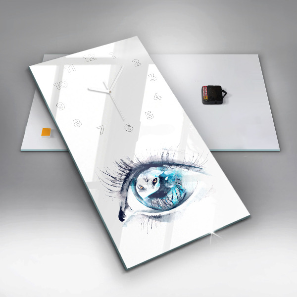 Vertikální skleněné hodiny Ilustrace vlčího oka