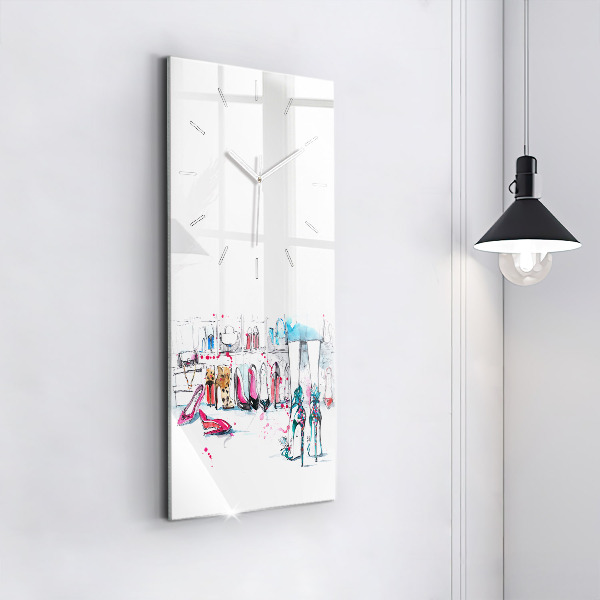 Vertikální skleněné hodiny Prvek ženskosti