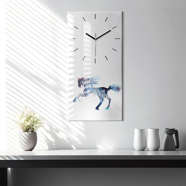Vertikální skleněné hodiny Příroda zvířete
