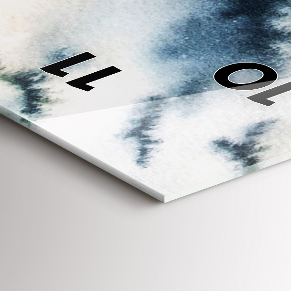 Vertikální skleněné hodiny Zimní jezero Loď