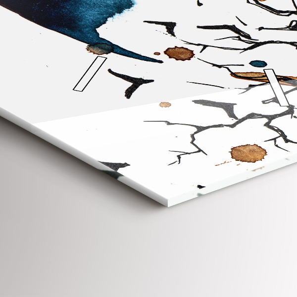 Vertikální skleněné hodiny Vlk a úplněk