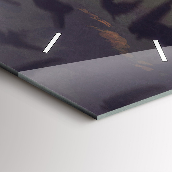 Vertikální skleněné hodiny Koncert na pláži