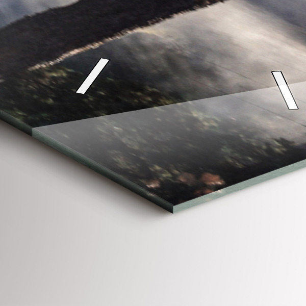 Vertikální skleněné hodiny Stádo splašených koní