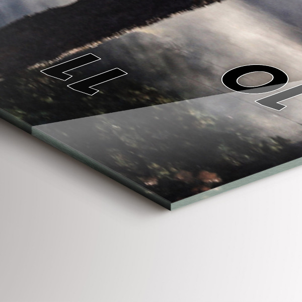 Vertikální skleněné hodiny Stádo splašených koní