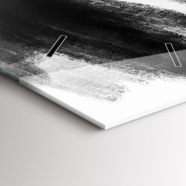 Vertikální skleněné hodiny Žena v černé a bílé