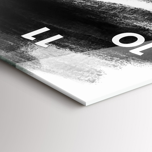 Vertikální skleněné hodiny Žena v černé a bílé