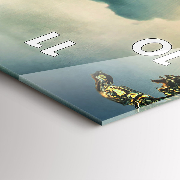 Vertikální skleněné hodiny Vlnová perspektiva Západ slunce