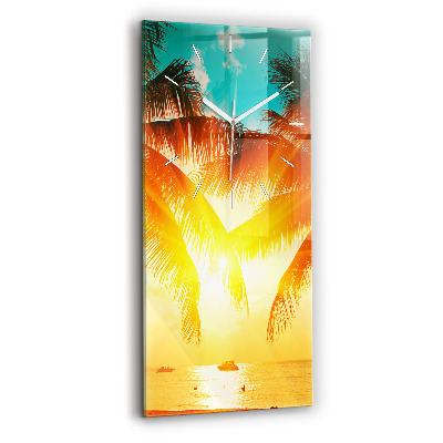 Vertikální skleněné hodiny Dovolená Odpočinek Léto